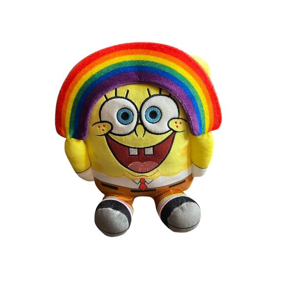 Kidrobot Nickelodeon NECA Spongebob Squarepants Rainbow Phunny 8” Plush - Picture 1 of 6